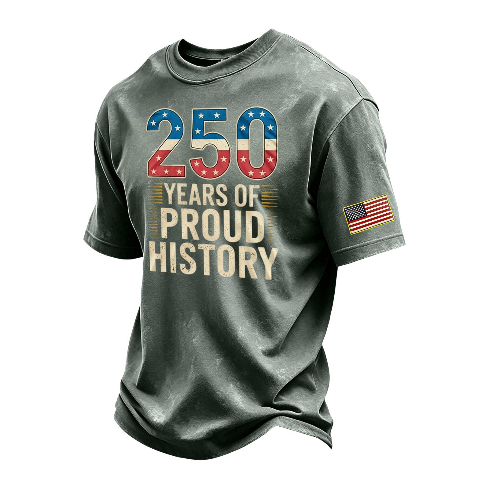 Men s Vintage Washed Crew Neck Short Sleeve T-Shirt with 250 Years of History Graphic Print and Sleeve Patch for Casual Wear XXXL
Men s Vintage Washed Crew Neck Short Sleeve T-Shirt with 250 Years of History Graphic Print and Sleeve Patch for Casual Wear XXXL