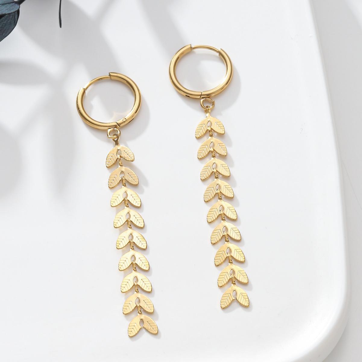 Универсальные серьги Дизайн в виде колоска пшеницы Темперамент Длинные серьги-гвоздики Легкие роскошные серьги с бахромой
Универсальные серьги Дизайн в виде колоска пшеницы Темперамент Длинные серьги-гвоздики Легкие роскошные серьги с бахромой