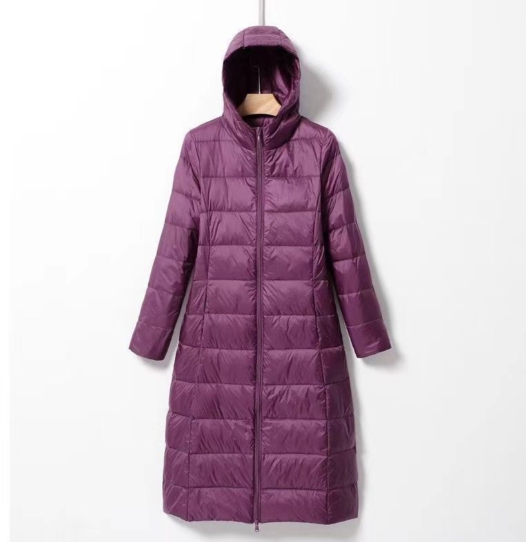 ikTok осень и зима новая легкая и тонкая пуховая куртка женская средней длины до колена с капюшоном приталенное тонкое пальто 3XL фиолетовый
ikTok осень и зима новая легкая и тонкая пуховая куртка женская средней длины до колена с капюшоном приталенное тонкое пальто 3XL фиолетовый