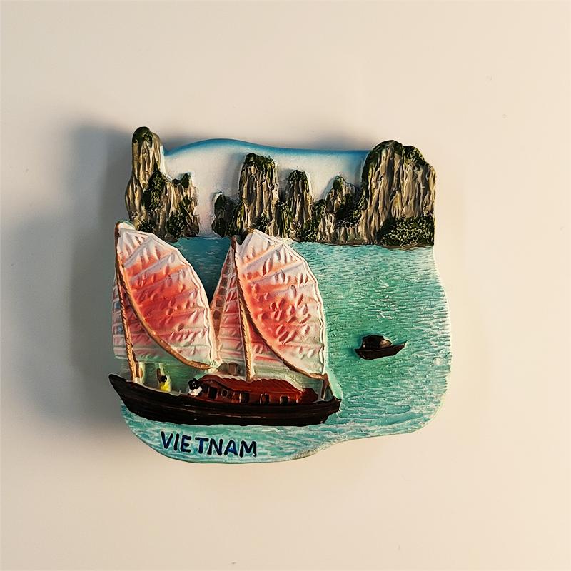 Vietnam Ha Long Bay Sailboat 3D Stereoscopic Tourism souvenirs Resin painting Decoration home Refrigerator magnets
Vietnam Ha Long Bay Sailboat 3D Stereoscopic Tourism souvenirs Resin painting Decoration home Refrigerator magnets