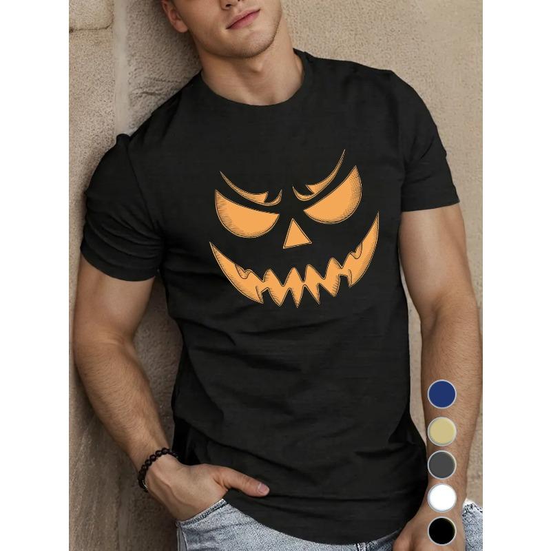 European Size Men S Casual Crew Neck T-Shirt with Stylized Jack O Lantern Print, 100% Cotton Knit Fabric, Slight Stretch, Regular Fit, Summer Top L чорний
European Size Men S Casual Crew Neck T-Shirt with Stylized Jack O Lantern Print, 100% Cotton Knit Fabric, Slight Stretch, Regular Fit, Summer Top L чорний