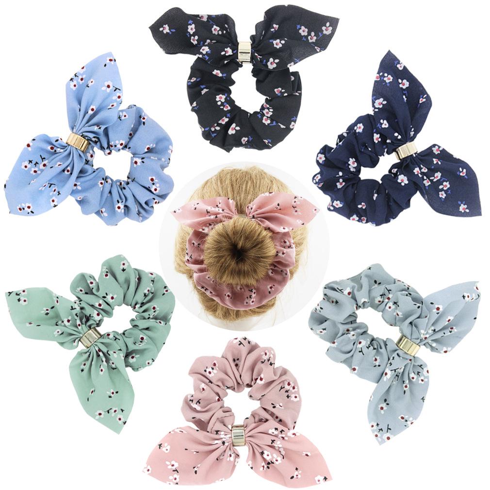 Korean Floral Cotton Bow Hair Tie with Rabbit Ears for Girls 
Korean Floral Cotton Bow Hair Tie with Rabbit Ears for Girls