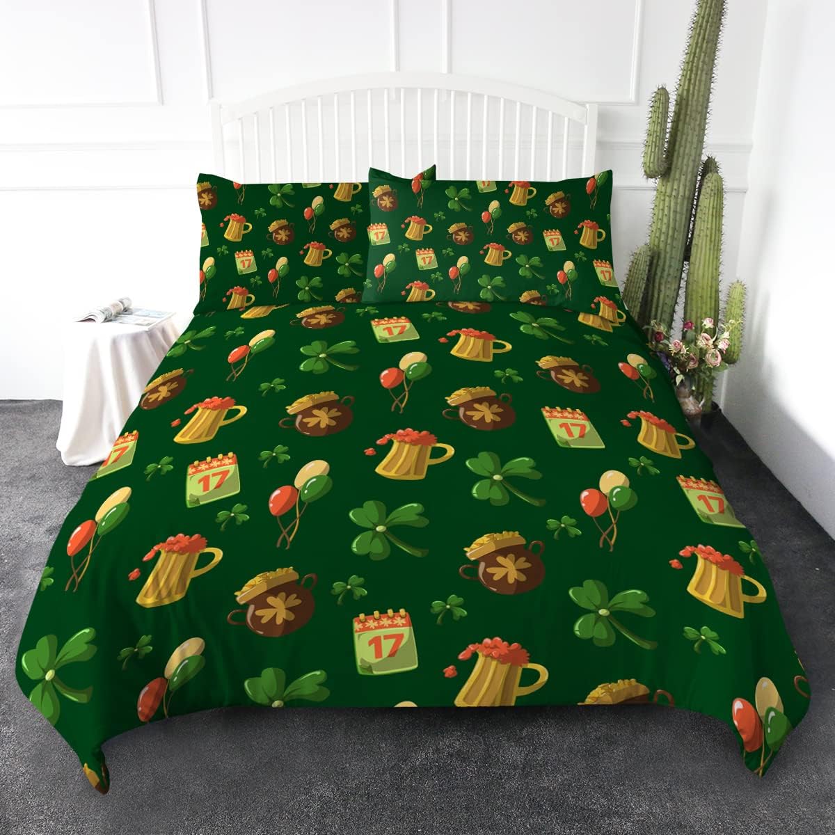 Gren Animal Plant Patern Soft Duvet Cover Quen King-Sized Dimensionsd Dimensions HD Printed Shamrock Gren Beding Set 3 Piece Set plus 2 Pilowcase T 120*200cm Single
Gren Animal Plant Patern Soft Duvet Cover Quen King-Sized Dimensionsd Dimensions HD Printed Shamrock Gren Beding Set 3 Piece Set plus 2 Pilowcase T 120*200cm Single