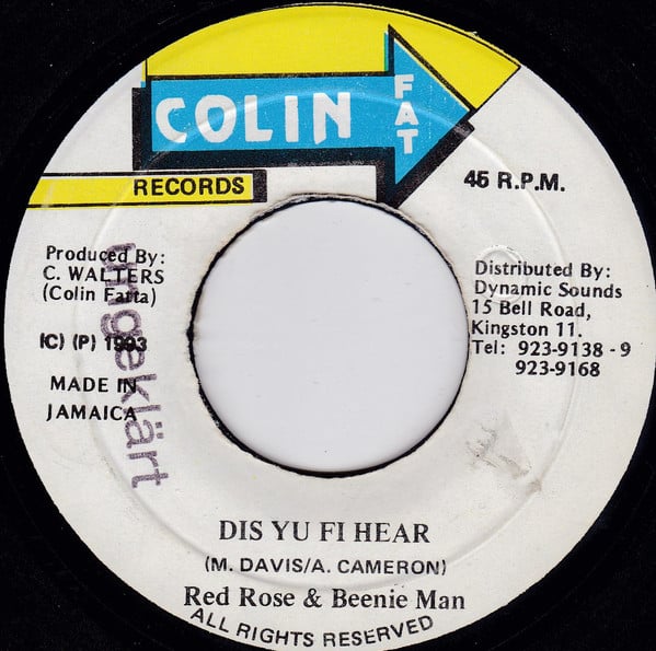 7-дюймовая пластинка ANTHONY RED ROSE & BEENIE MAN - Dis Yu Fi Hear NONE Colin Fat Recor 1993 Ямайка Регги, Ска и Даб Подержанная
7-дюймовая пластинка ANTHONY RED ROSE & BEENIE MAN - Dis Yu Fi Hear NONE Colin Fat Recor 1993 Ямайка Регги, Ска и Даб Подержанная