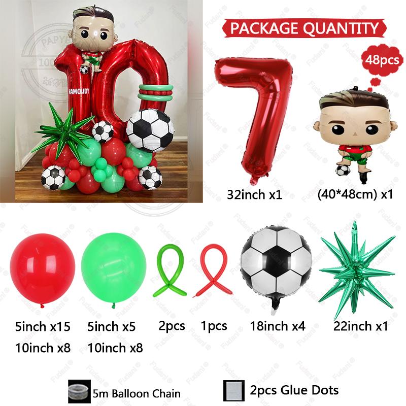 48Pcs Football Boy 1-30th Birthday Party Balloon Set Baby Shower Globos Football Match Venue Decoration Supplies As The Picture
48Pcs Football Boy 1-30th Birthday Party Balloon Set Baby Shower Globos Football Match Venue Decoration Supplies As The Picture