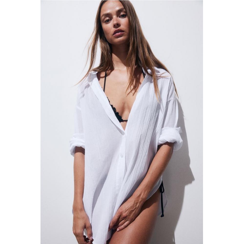 Длинная хлопковая рубашка HM, белая
Длинная хлопковая рубашка HM, белая