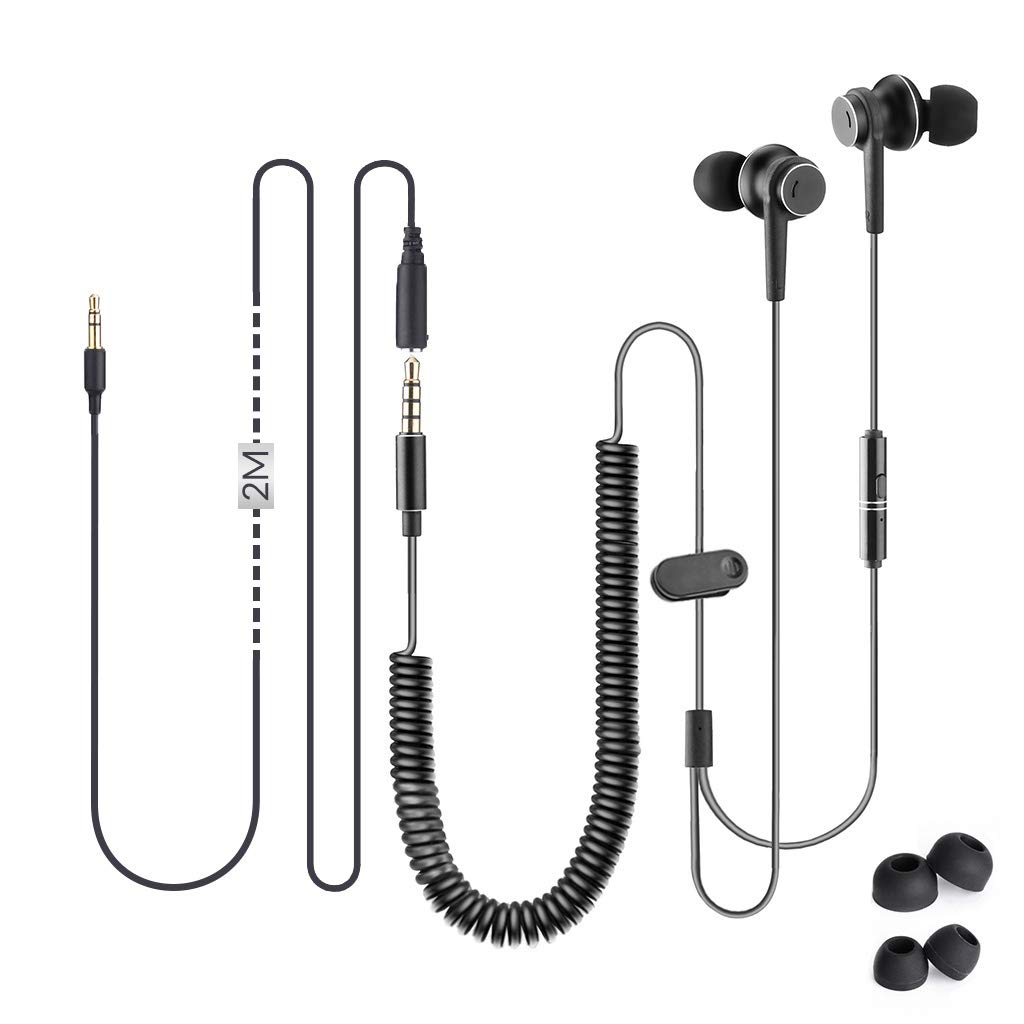 Avantree HF027 - Long Cord Earphones for PCTV, 18ft5.5m Earphone Extension Cable with Mic and Extra Long Spring Coil Wire, Metal Stereo In-Ear Wired
Avantree HF027 - Long Cord Earphones for PCTV, 18ft5.5m Earphone Extension Cable with Mic and Extra Long Spring Coil Wire, Metal Stereo In-Ear Wired