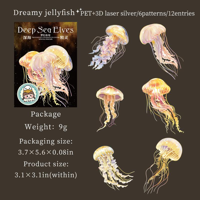 12 pcs Jellyfish Theme PET Stickers pack Junk Journal Collage Decor Srapbooking material Planner Aesthetics Stationery Sticker
12 pcs Jellyfish Theme PET Stickers pack Junk Journal Collage Decor Srapbooking material Planner Aesthetics Stationery Sticker