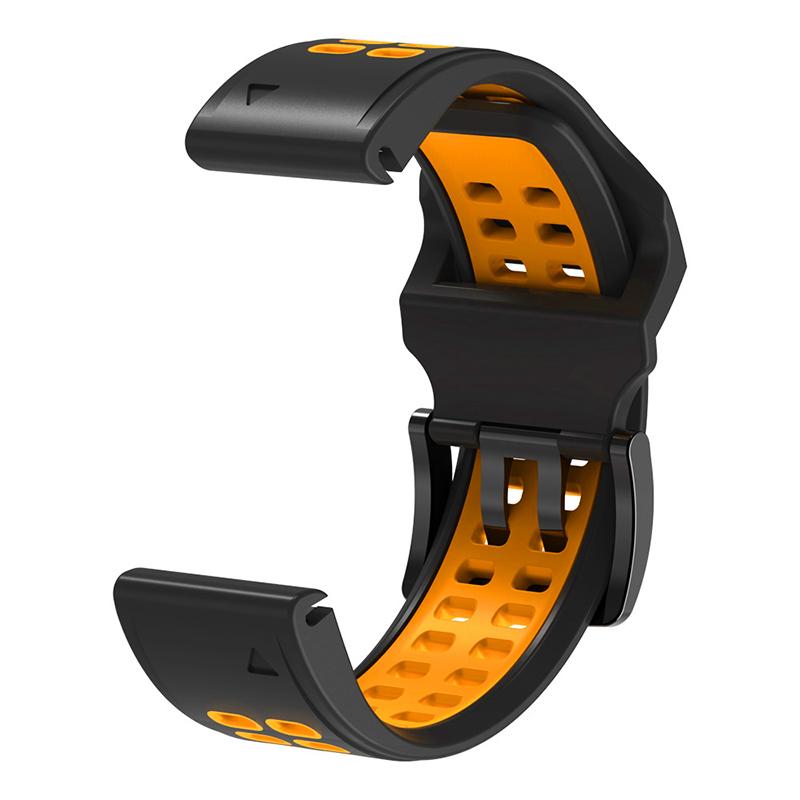 For Garmin Fenix 7/6/5 Soft Silicone Sport Replacement Band Quick Release Dual Color Watch Strap Black/Orange
For Garmin Fenix 7/6/5 Soft Silicone Sport Replacement Band Quick Release Dual Color Watch Strap Black/Orange