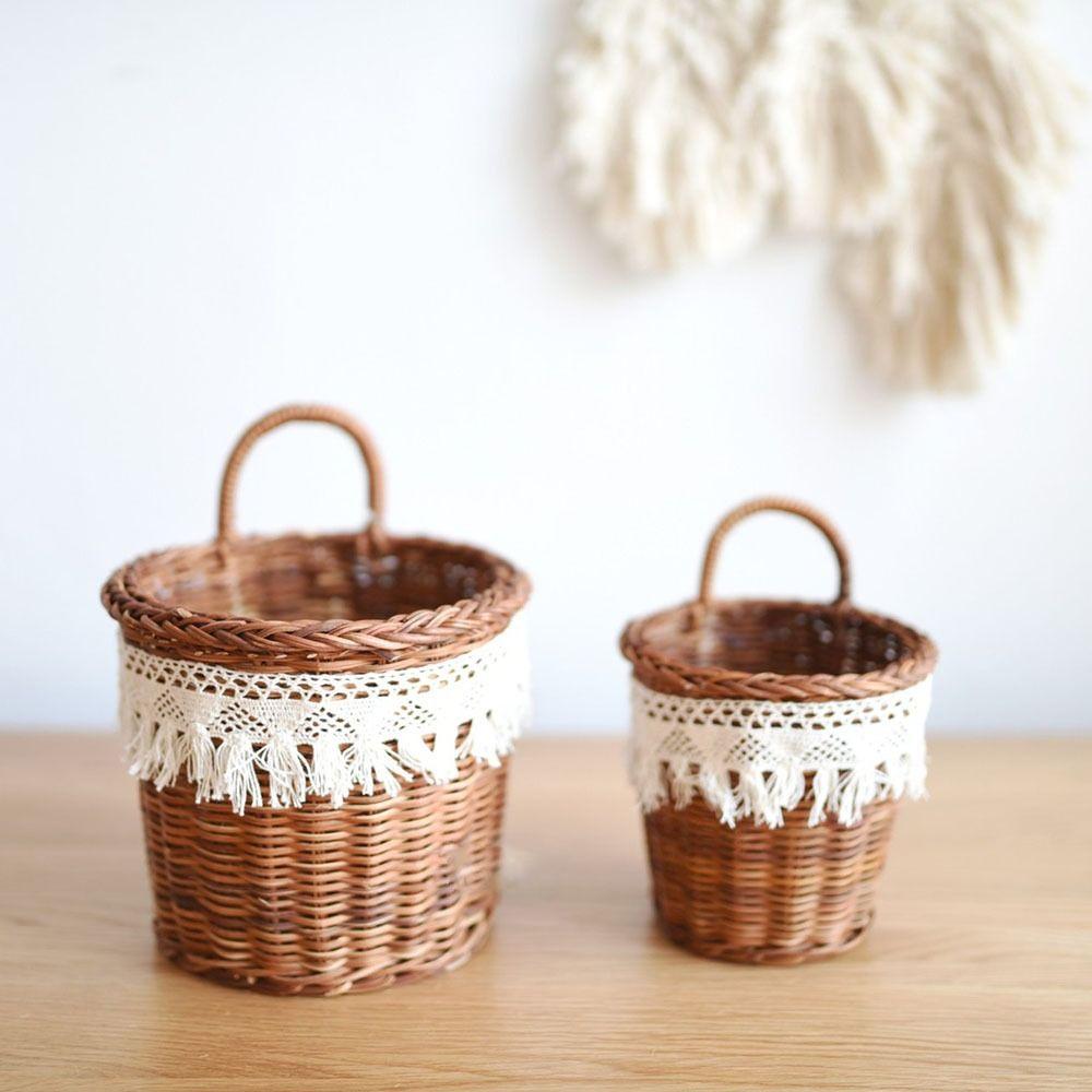 with Handle Tassel Lace Rattan Basket Hand Woven Flower Basket Creative Storage Basket Home Decor S-B
with Handle Tassel Lace Rattan Basket Hand Woven Flower Basket Creative Storage Basket Home Decor S-B