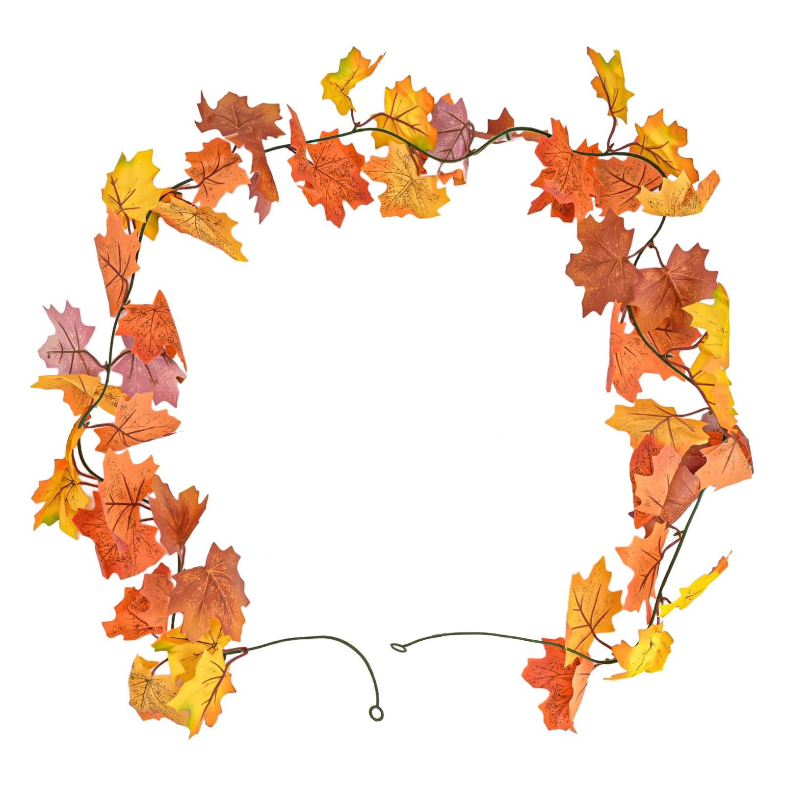 Осенняя гирлянда из листьев Осеннее украшение Лоза из кленовых листьев Для использования в помещении и на улице