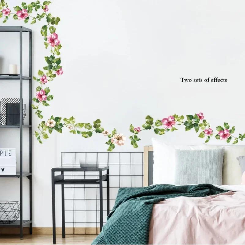 Green Leaf Flower Vine Wall Sticker Bedroom Living Room Decorations Home Mural Cupboard Stickers Beautify Wallpaper
Green Leaf Flower Vine Wall Sticker Bedroom Living Room Decorations Home Mural Cupboard Stickers Beautify Wallpaper