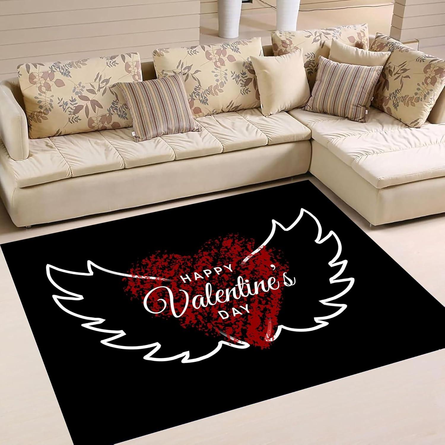 Happy Valentine s Day Theme Area Rug, Plaid Love Accent Rugs Love Black Rug, Door Mats Soft Indoor Rug Non-Slip Heart Carpet 40X60cm
Happy Valentine s Day Theme Area Rug, Plaid Love Accent Rugs Love Black Rug, Door Mats Soft Indoor Rug Non-Slip Heart Carpet 40X60cm