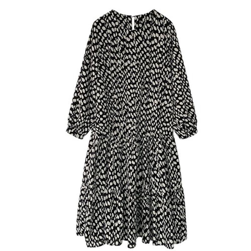 Spring New Arrival Chubby Girl Slim Looking Fashionable round Neck Chiffon Polka Dots Print Long Sleeves Mid Length Long Length Dress Female Dress Black 2XL
Spring New Arrival Chubby Girl Slim Looking Fashionable round Neck Chiffon Polka Dots Print Long Sleeves Mid Length Long Length Dress Female Dress Black 2XL