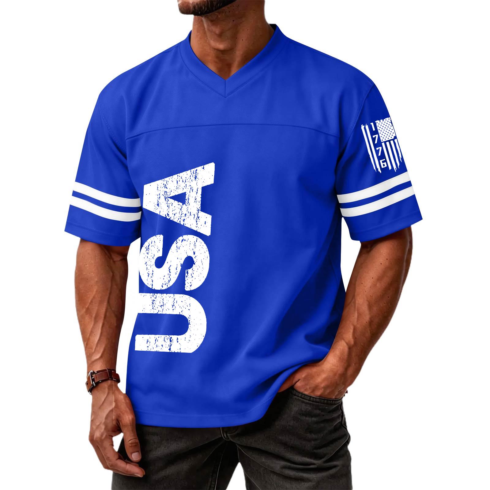 Men s Casual Fashion V-Neck Independence Day Print Short Sleeve Sports T-Shirt Top XL синій
Men s Casual Fashion V-Neck Independence Day Print Short Sleeve Sports T-Shirt Top XL синій