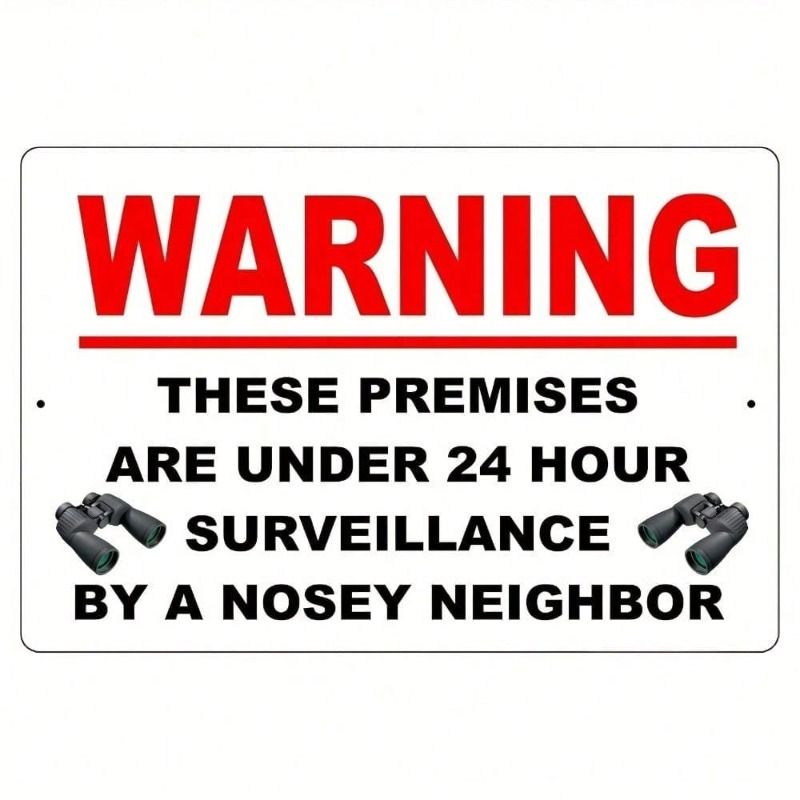 Funny Surveillance Warning Vintage Metal Poster Wall Decor for Garage
Funny Surveillance Warning Vintage Metal Poster Wall Decor for Garage