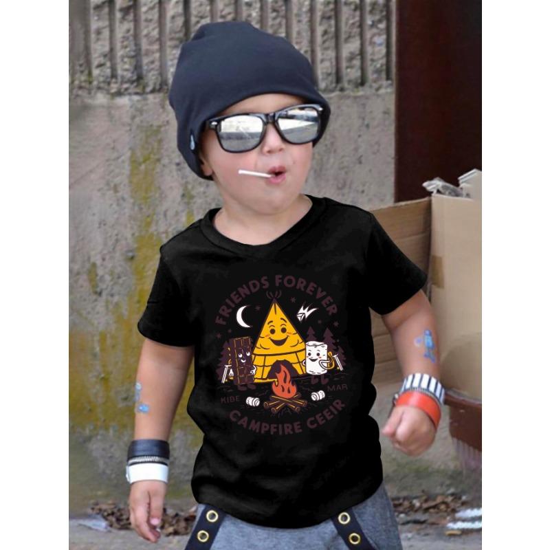 European Size Boys Crew-neck Short-sleeved T-shirt with Creative Cartoon Pattern Print 98cm чёрный
European Size Boys Crew-neck Short-sleeved T-shirt with Creative Cartoon Pattern Print 98cm чёрный