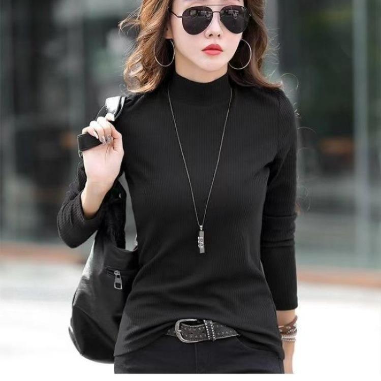 Women Semi Turtleneck Slim Fit Long Sleeve Top Versatile Inner Shirt for Autumn Winter Spring Bottoming 4XL чорний
Women Semi Turtleneck Slim Fit Long Sleeve Top Versatile Inner Shirt for Autumn Winter Spring Bottoming 4XL чорний