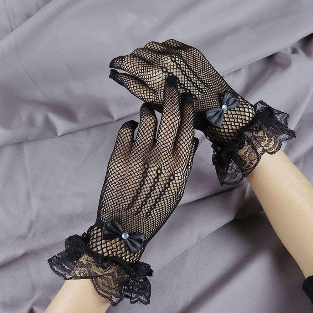 Sexy Fishnet Flower Bow Crystal Lace Sun Protection Mittens Wedding Gloves Women Driving Gloves чорний
Sexy Fishnet Flower Bow Crystal Lace Sun Protection Mittens Wedding Gloves Women Driving Gloves чорний