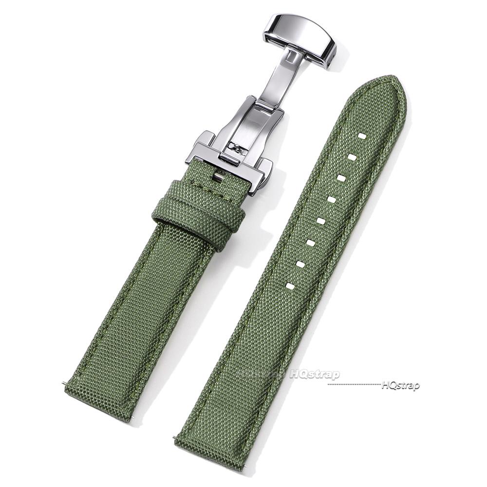 20mm 22mm Nylon Leather Watchbands Business Replace Watch Band with Butterfly Buckle Wristwatch Strap Quick Release Sport Belt 22mm армія зелений колір
20mm 22mm Nylon Leather Watchbands Business Replace Watch Band with Butterfly Buckle Wristwatch Strap Quick Release Sport Belt 22mm армія зелений колір