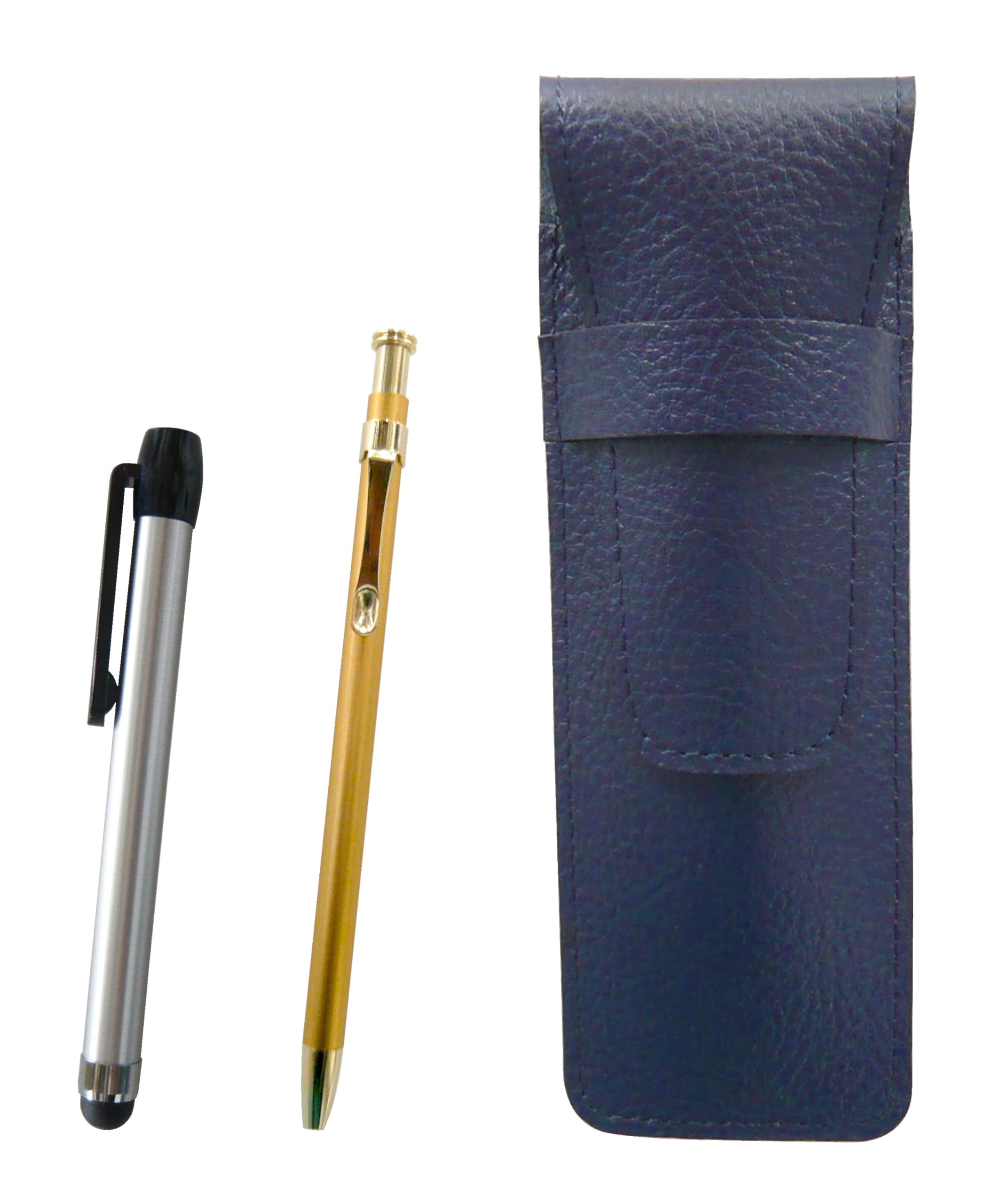 Grained leather pencil case blue metal touch bar silver and slim 60 ballpoint pen gold set SASL-ALST-SV60KBP
Grained leather pencil case blue metal touch bar silver and slim 60 ballpoint pen gold set SASL-ALST-SV60KBP