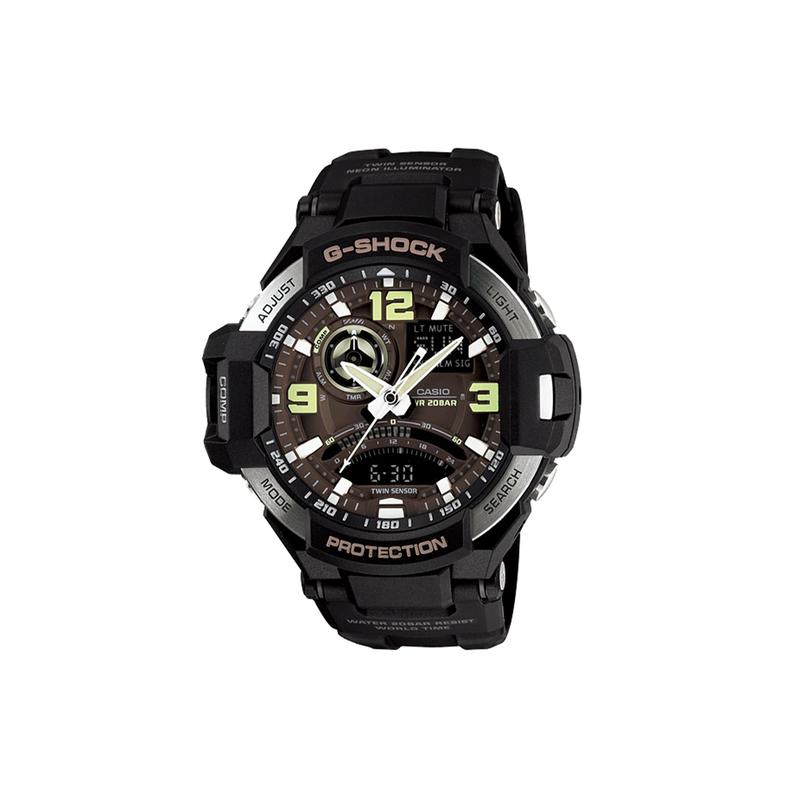 Casio CASIOG-SHOCK Aviation Series GRAVITYMASTER Military Style Flying Classic Pointer Dual Display Dial Sports Waterproof Quartz Movement GA-1000-1B чёрный
Casio CASIOG-SHOCK Aviation Series GRAVITYMASTER Military Style Flying Classic Pointer Dual Display Dial Sports Waterproof Quartz Movement GA-1000-1B чёрный