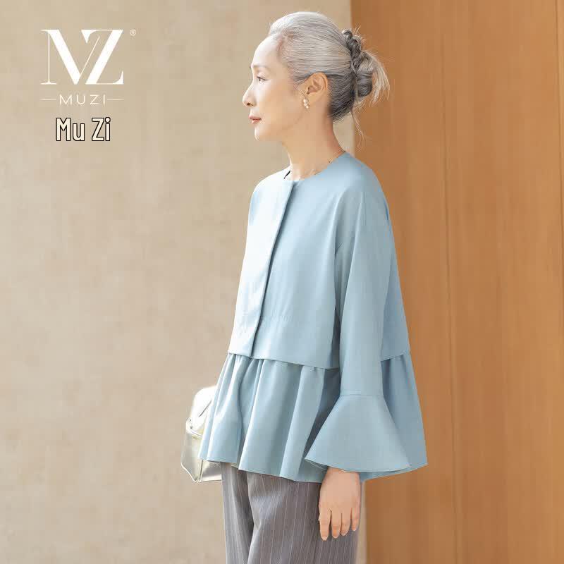 Women s Ruffle Sleeve Button-Up Blouse L
Women s Ruffle Sleeve Button-Up Blouse L