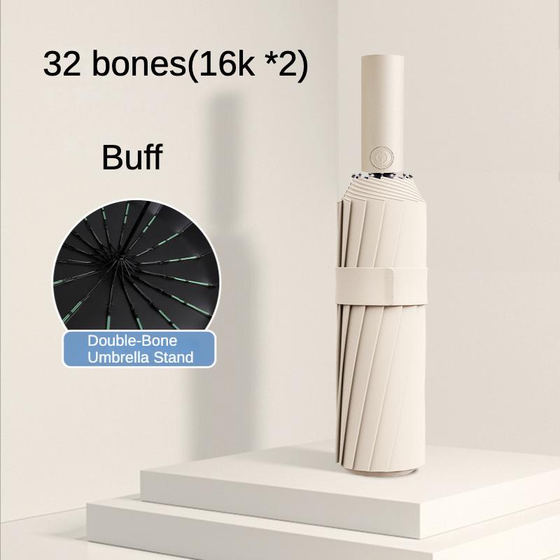 Ультра-прочный автоматический зонт с 32 костями для мужчин, двойной козырек от солнца и дождя, ветрозащитный, водонепроницаемый, УФ-солнцезащитный зонтик
Ультра-прочный автоматический зонт с 32 костями для мужчин, двойной козырек от солнца и дождя, ветрозащитный, водонепроницаемый, УФ-солнцезащитный зонтик