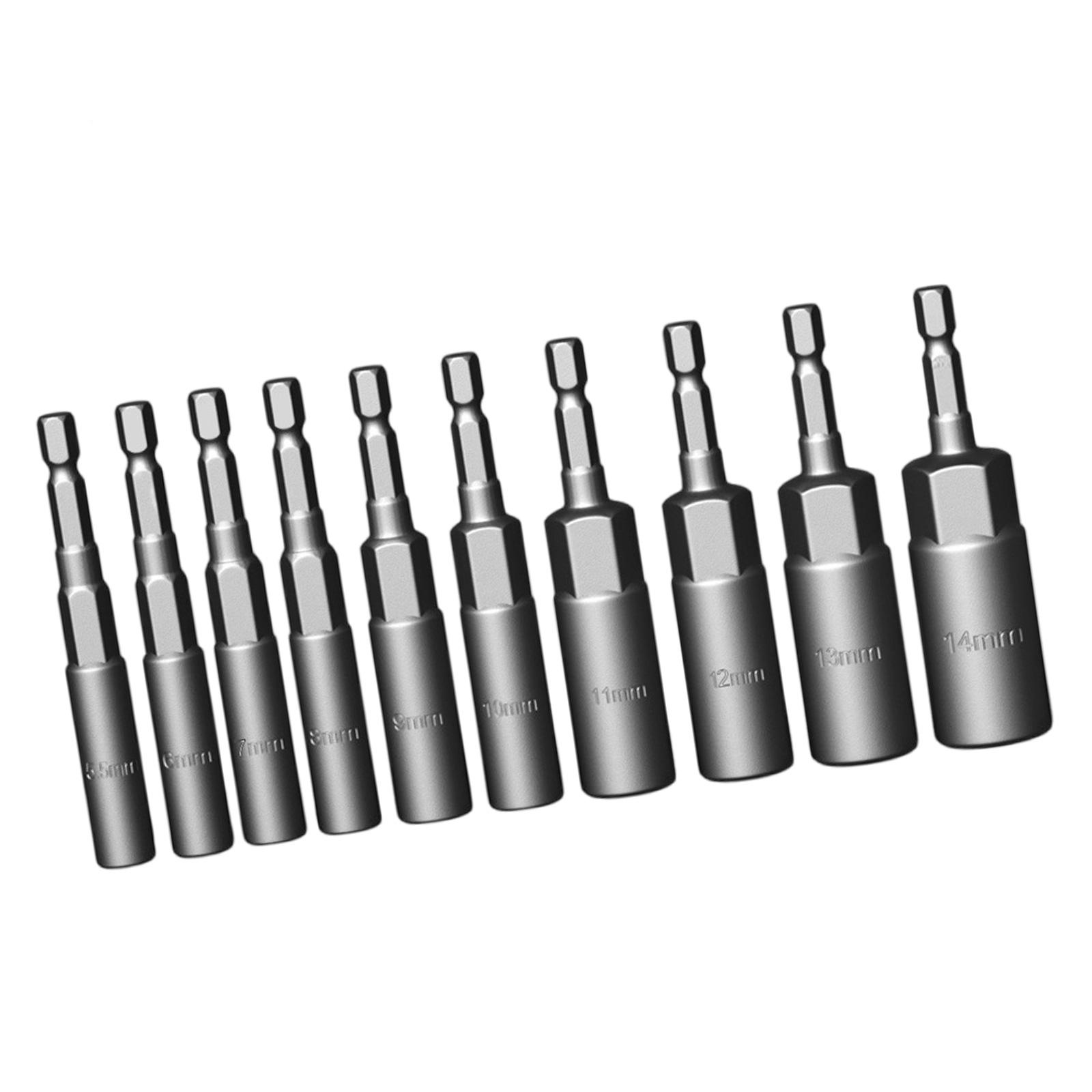 5.5-14mm/5.5-19mm Socket Adapter Drill Bit Nut Driver Set 1/4inch Hexagonal Nut Driver Holder Extension Holder Tool for Power Tool
5.5-14mm/5.5-19mm Socket Adapter Drill Bit Nut Driver Set 1/4inch Hexagonal Nut Driver Holder Extension Holder Tool for Power Tool