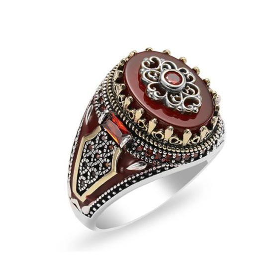 Кольцо на палец, изысканный аксессуар, двухцветное кольцо в стиле ретро с красным камнем, мужские банкетные украшения US 10 красный
Кольцо на палец, изысканный аксессуар, двухцветное кольцо в стиле ретро с красным камнем, мужские банкетные украшения US 10 красный