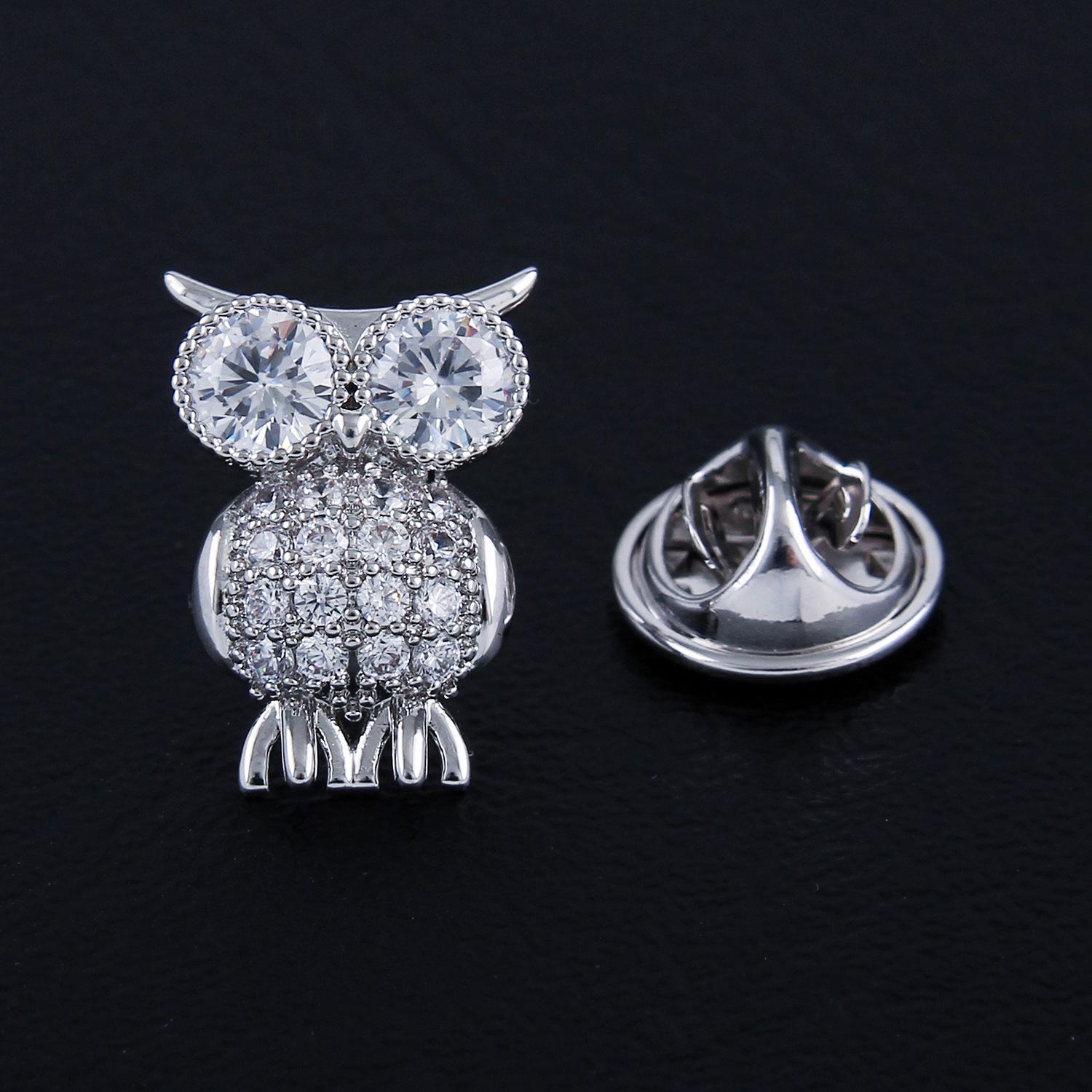 Gold-Plated Crystal Owl Brooch: High-End Zircon Lapel Pin with Anti-Exposure Buckle for Men and Women
Gold-Plated Crystal Owl Brooch: High-End Zircon Lapel Pin with Anti-Exposure Buckle for Men and Women
