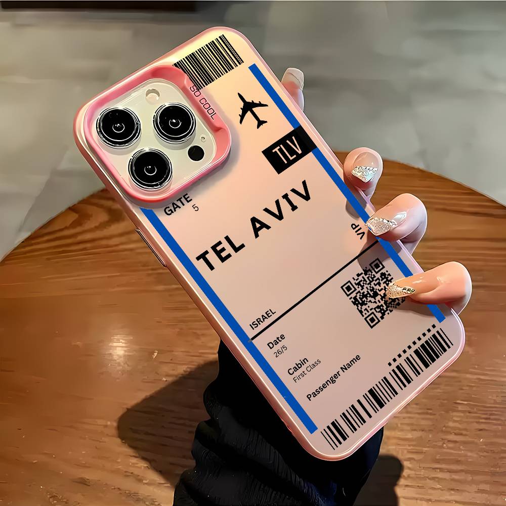 Israel Plane Travel Ticket Phone Case For iPhone 16 15 14 13 12 11 Plus Pro Max multicolor Aurora laser Shockproof Funda Cover iPhone13PROMAX
Israel Plane Travel Ticket Phone Case For iPhone 16 15 14 13 12 11 Plus Pro Max multicolor Aurora laser Shockproof Funda Cover iPhone13PROMAX