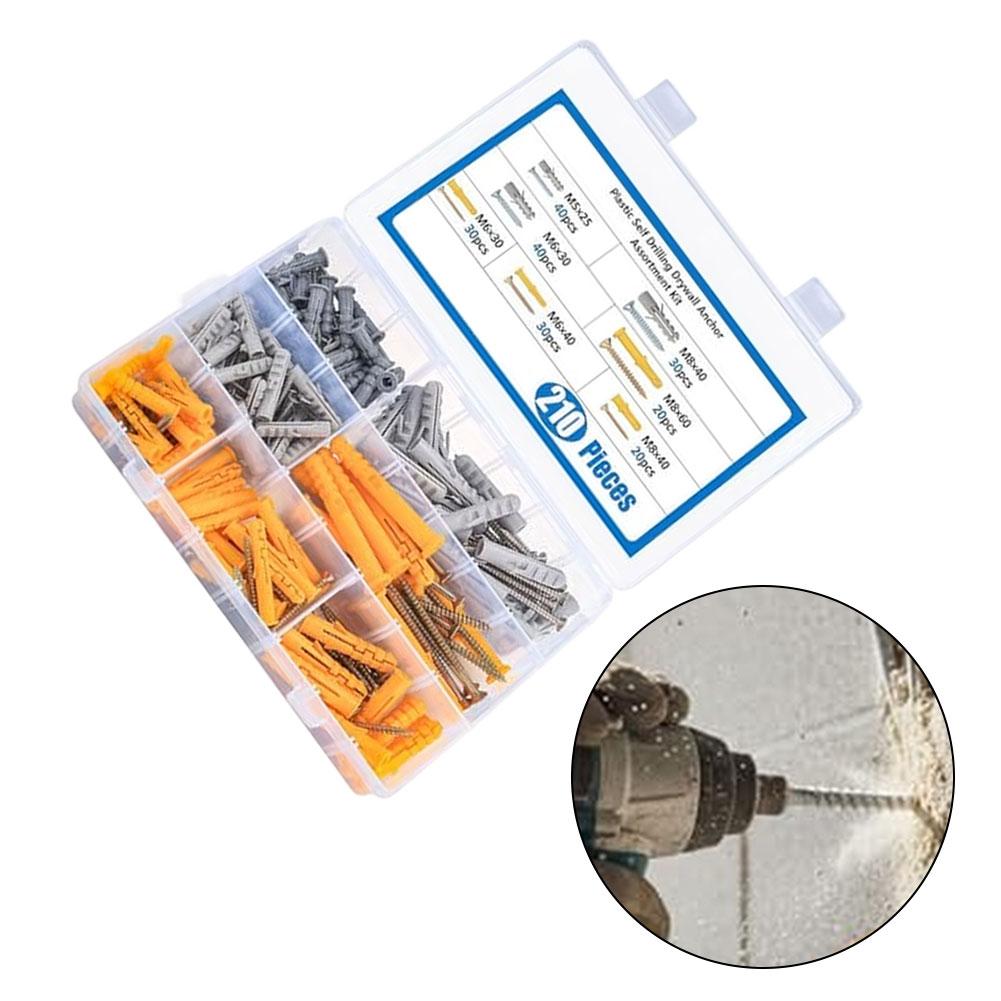 210 Pcs Mounting Fastener Set with Screws and Wall Sockets for Brick Concrete Surfaces M5 M6 M8 Galvanized Steel China Mainland
210 Pcs Mounting Fastener Set with Screws and Wall Sockets for Brick Concrete Surfaces M5 M6 M8 Galvanized Steel China Mainland
