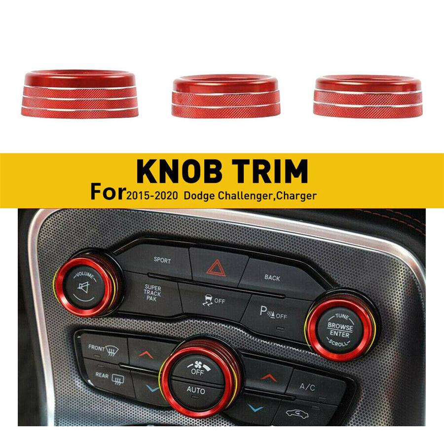 New 3X AC Radio Switch Trim Ring Knob Cover For Dodge Challenger/Charger 2015-20 RED
New 3X AC Radio Switch Trim Ring Knob Cover For Dodge Challenger/Charger 2015-20 RED