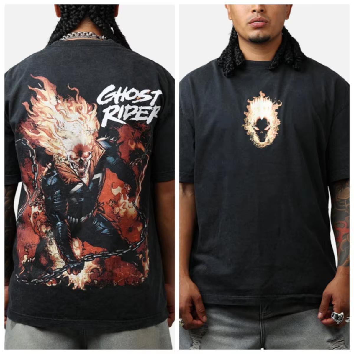 2026 new Marvel Ghost Rider Fire Vintage TShirt Shortsleeved Men Pure Cotton Cartoon High Street Versatile Trendy Brand soft L
2026 new Marvel Ghost Rider Fire Vintage TShirt Shortsleeved Men Pure Cotton Cartoon High Street Versatile Trendy Brand soft L