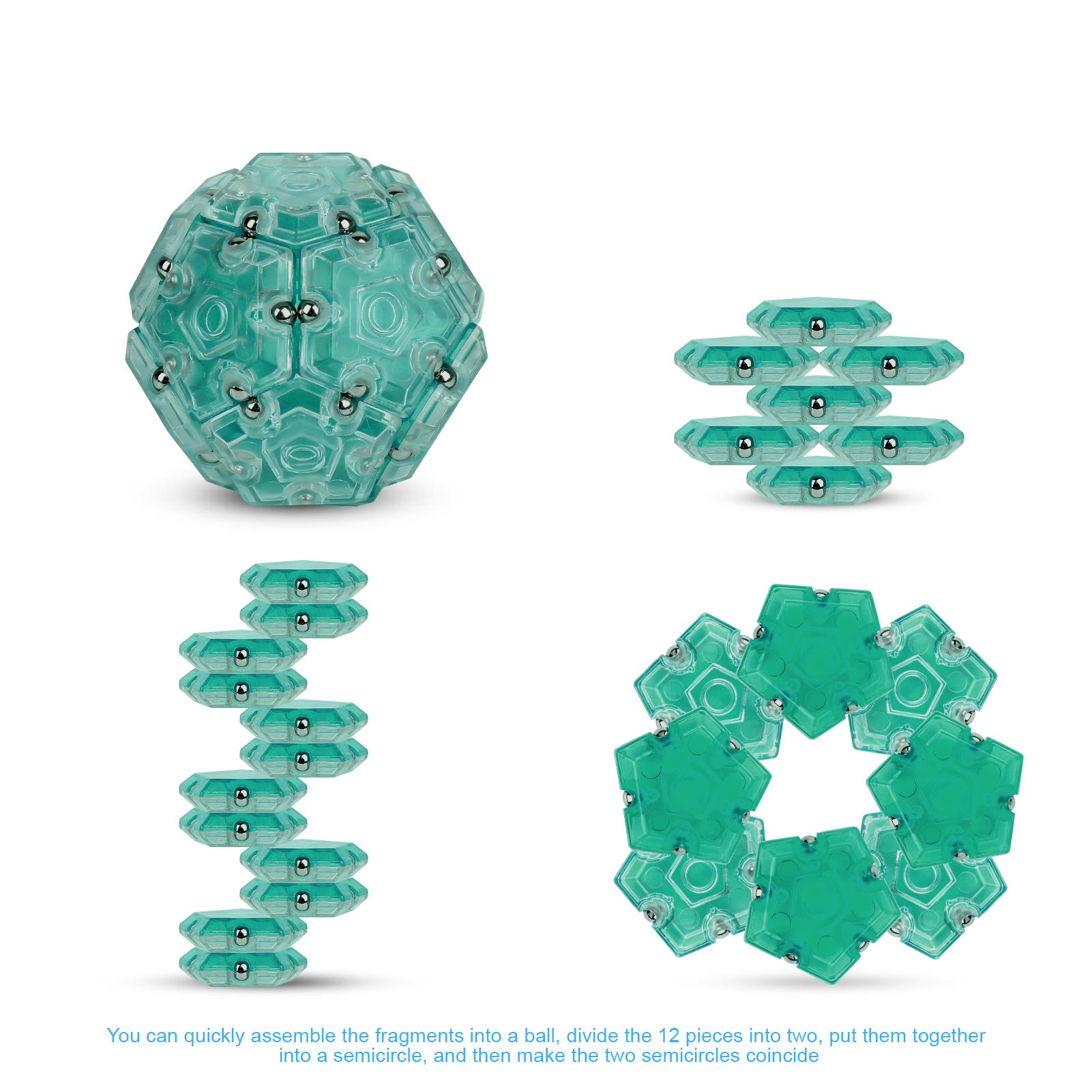 Набор из 12 предметов, магнитный шар-пазл, молодежный декомпрессионный пятиугольный шар, упражнения для концентрации внимания ребенка
Набор из 12 предметов, магнитный шар-пазл, молодежный декомпрессионный пятиугольный шар, упражнения для концентрации внимания ребенка