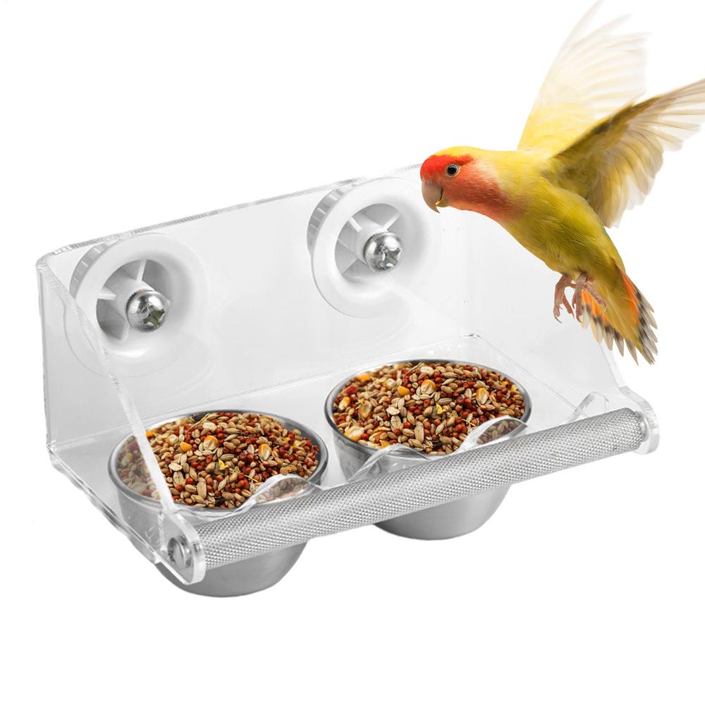 Bird Food Bowl Stainless Steel Dispenser Coop Water Feeder With Acrylic Stand For Parakeets Macaws Canaries Parrots Finches
Bird Food Bowl Stainless Steel Dispenser Coop Water Feeder With Acrylic Stand For Parakeets Macaws Canaries Parrots Finches