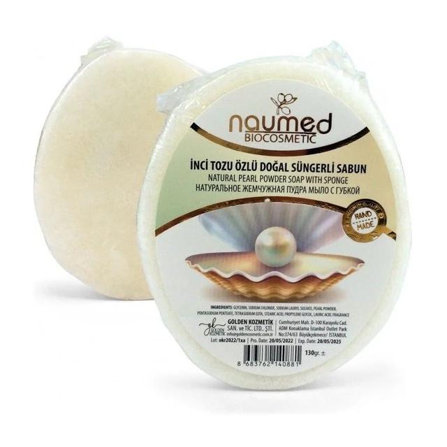 NAUMED Pearl Powder Sponge Soap 135g 1 PC
NAUMED Pearl Powder Sponge Soap 135g 1 PC