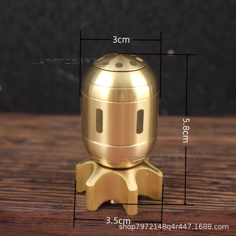 Brass Torpedo Fidget Spinner Copper Craft Ornament Handheld Stress Relief Toy
Brass Torpedo Fidget Spinner Copper Craft Ornament Handheld Stress Relief Toy