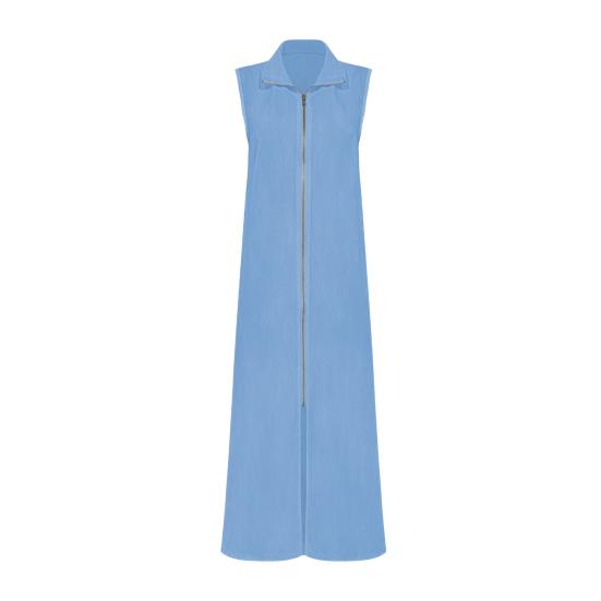 Sleeveless Midi Dress for Women Stand Collar Zip Up Tunic Dress Summer Casual Travel Vacation Tank Dress XL небо синє кольору
Sleeveless Midi Dress for Women Stand Collar Zip Up Tunic Dress Summer Casual Travel Vacation Tank Dress XL небо синє кольору