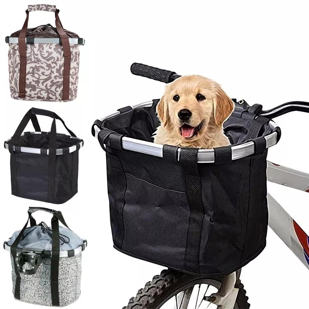 Bicycle Front Basket for Small Pet Dog Carrying Pouch 2 in 1 Handlebar Tube Hanging Basket Detachable Fold Baggage Bag 5kg Load L
Bicycle Front Basket for Small Pet Dog Carrying Pouch 2 in 1 Handlebar Tube Hanging Basket Detachable Fold Baggage Bag 5kg Load L