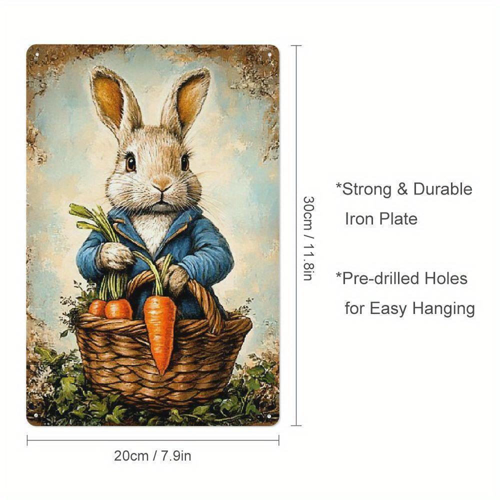 Easter Bunny Metal Sign x Vintage Rustic Wall Art Blue Bunny with Carrot Basket Spring Decor for Home Kitchen Pantry 20x30cm(7.8x11.8inch)
Easter Bunny Metal Sign x Vintage Rustic Wall Art Blue Bunny with Carrot Basket Spring Decor for Home Kitchen Pantry 20x30cm(7.8x11.8inch)
