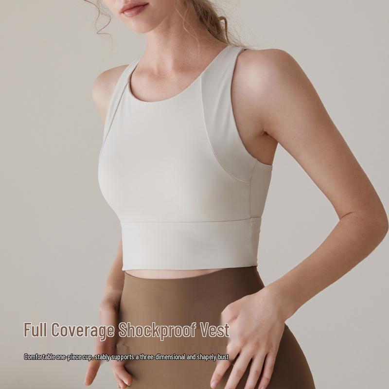 High Impact Shockproof Sports Bra for Women - One-Piece Cup, Vest Style for Running and Yoga XL сірий колір/білий
High Impact Shockproof Sports Bra for Women - One-Piece Cup, Vest Style for Running and Yoga XL сірий колір/білий