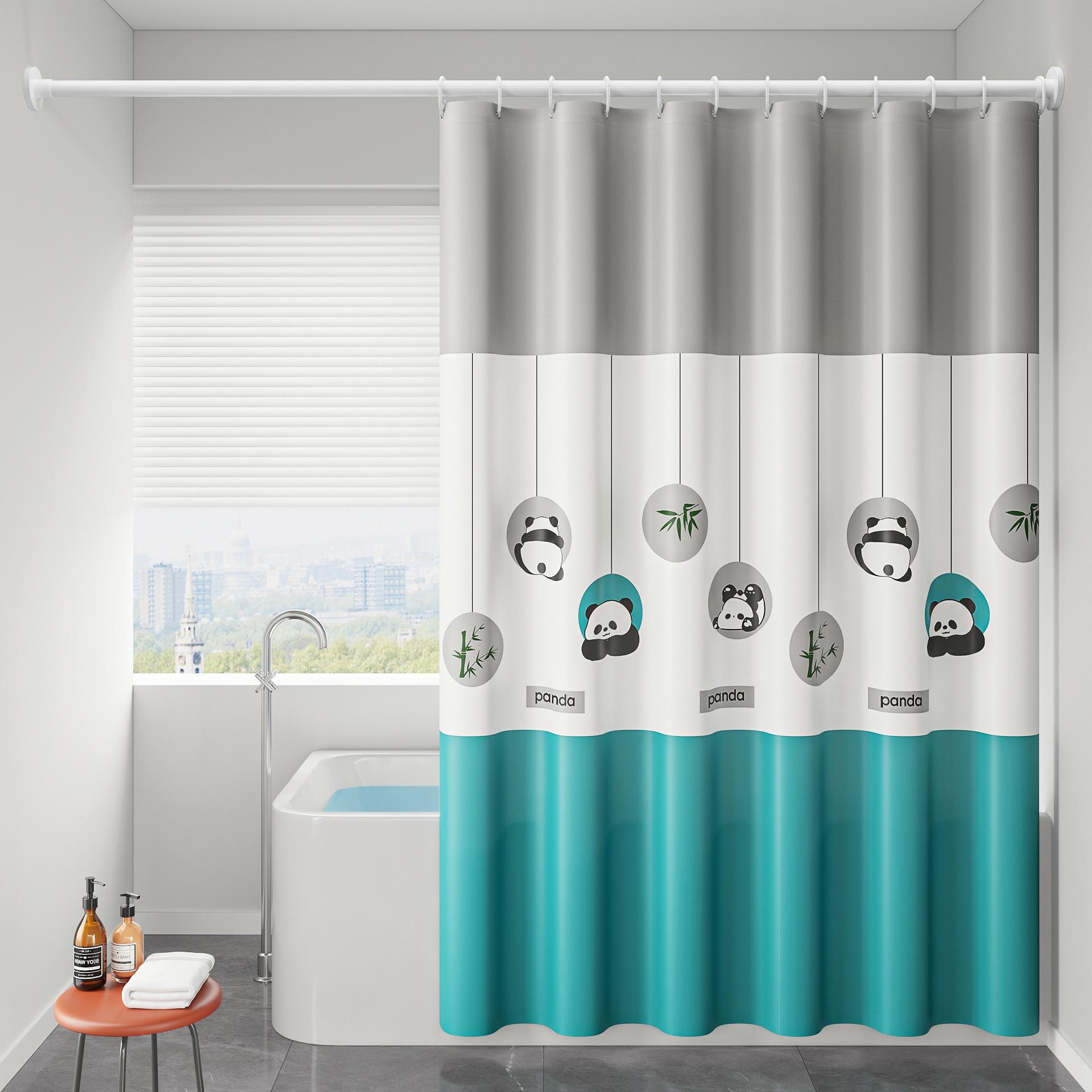 Shower Curtain Panda Printed Stripe Waterproof Curtains For Bathroom With Hooks Toilet Decorative 71 Inches Peva Fabric Simple W60H190(CM)-1 Pcs
Shower Curtain Panda Printed Stripe Waterproof Curtains For Bathroom With Hooks Toilet Decorative 71 Inches Peva Fabric Simple W60H190(CM)-1 Pcs