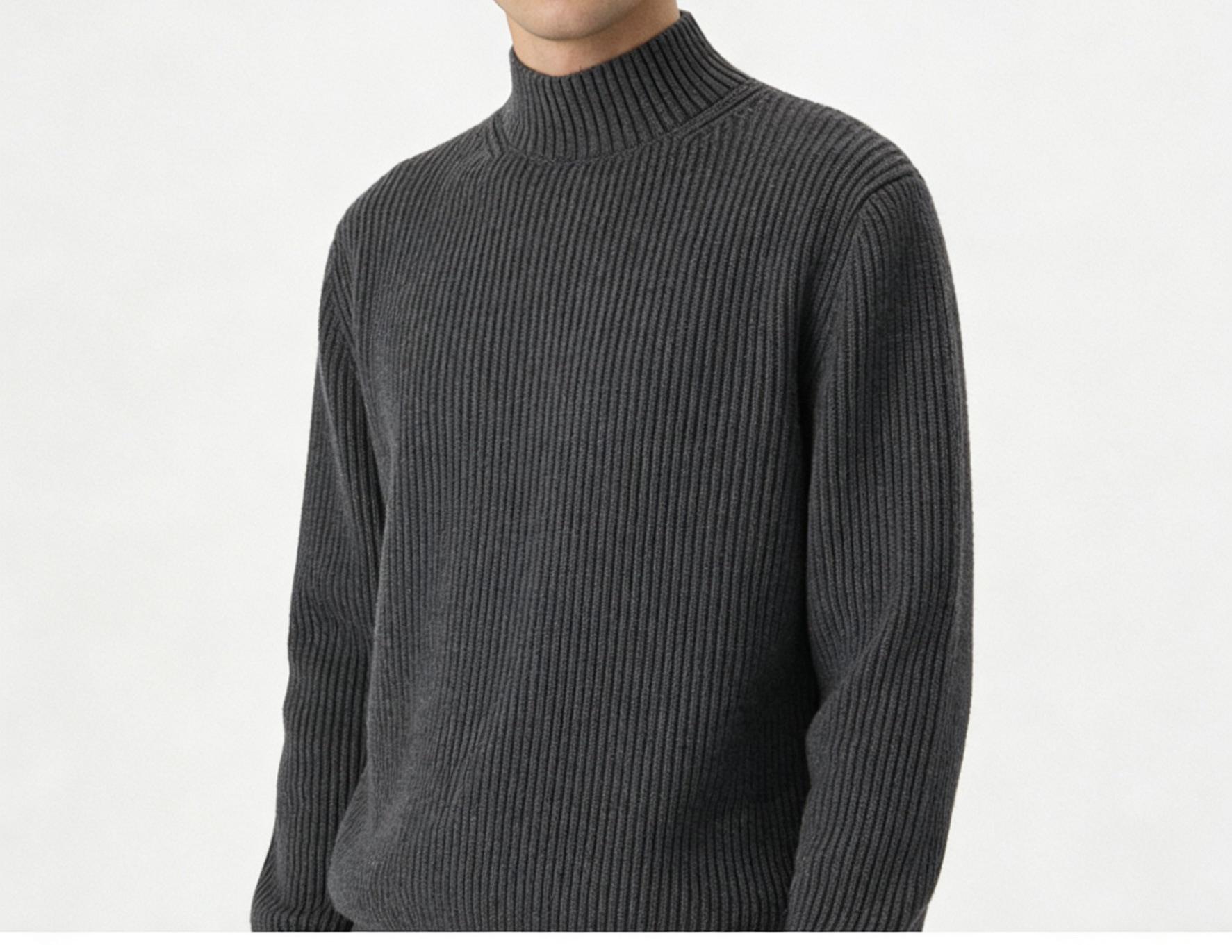 Men s Solid Color Vertical Stripe Pullover Sweater with Half-High Collar for Fall/Winter 2025 M темно-сірий
Men s Solid Color Vertical Stripe Pullover Sweater with Half-High Collar for Fall/Winter 2025 M темно-сірий