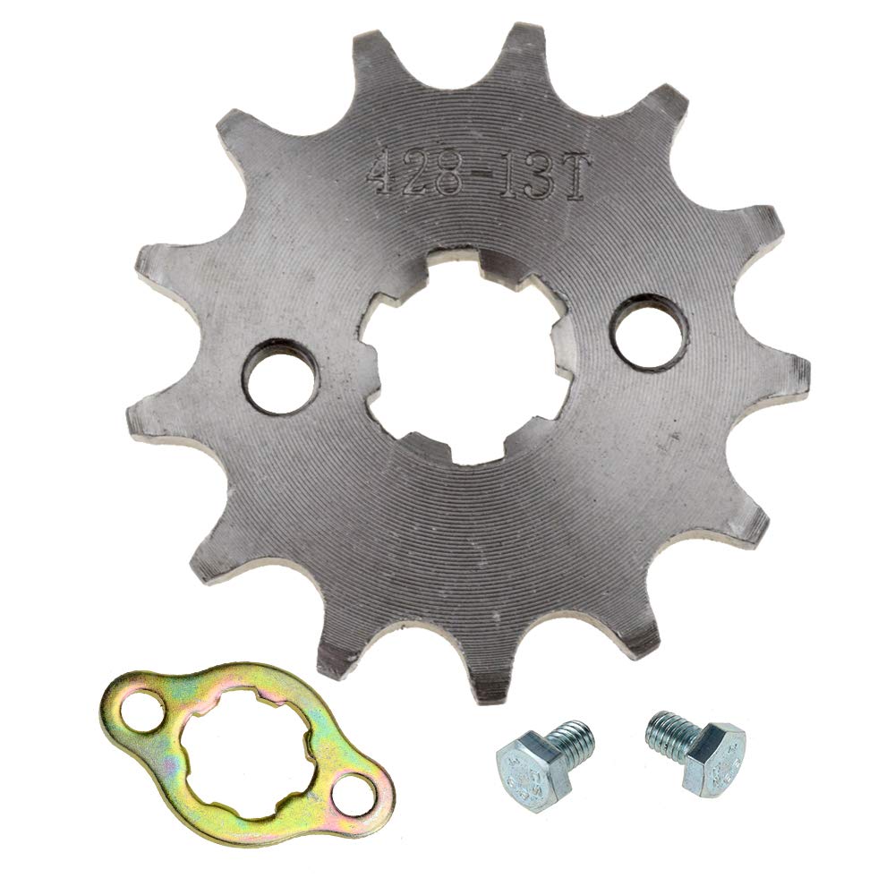 HIAORS 428 17T 17mm Motorcycle Front Engine Sprocket Compatible with 50cc 70cc 110cc 125cc 140cc 160cc TaoTao Coolster Apollo Coleman Boom Vader 428-16T-17mm
HIAORS 428 17T 17mm Motorcycle Front Engine Sprocket Compatible with 50cc 70cc 110cc 125cc 140cc 160cc TaoTao Coolster Apollo Coleman Boom Vader 428-16T-17mm