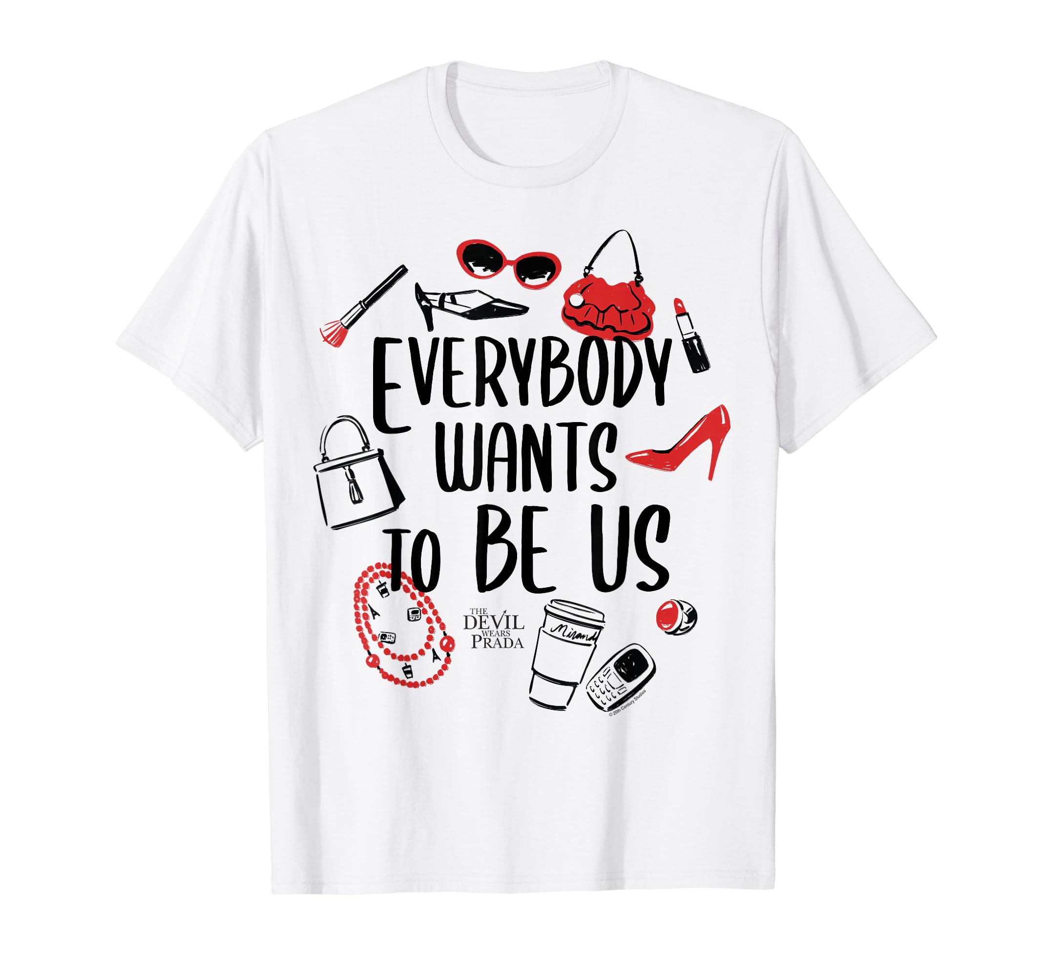 The Devil Wears Prada Everybody Wants To Be Us Iconic Items T-shirt
The Devil Wears Prada Everybody Wants To Be Us Iconic Items T-shirt