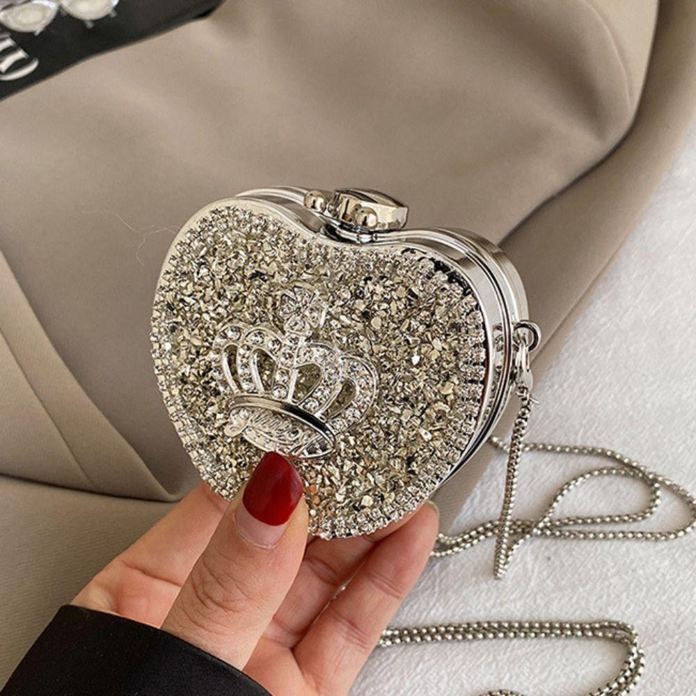 Elegant Banquet Chain Bag Irregular Shape Mini Lipstick Bag Vintage Evening Bag Party style4-Silver
Elegant Banquet Chain Bag Irregular Shape Mini Lipstick Bag Vintage Evening Bag Party style4-Silver