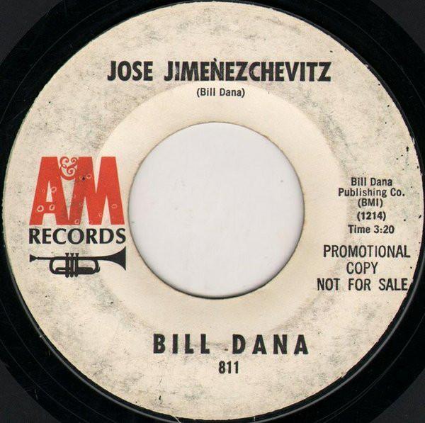 7inch Record BILL DANA - Jose Jimenezchevitz / Childhood Sce 811 A&M 1966 US Comedy & Spoken Word Used
7inch Record BILL DANA - Jose Jimenezchevitz / Childhood Sce 811 A&M 1966 US Comedy & Spoken Word Used