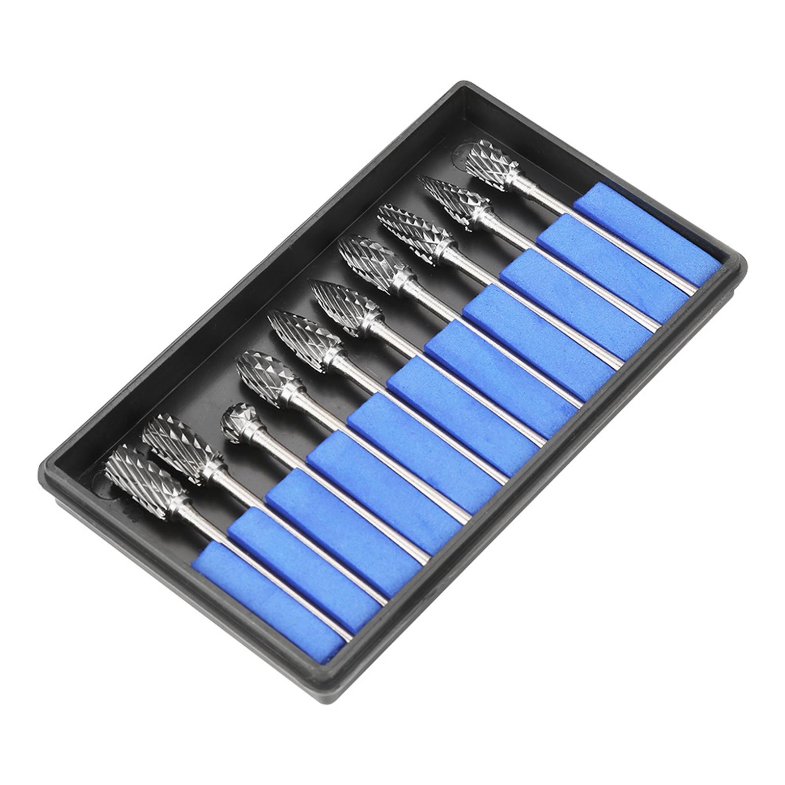 Double Edged Cutter, 10pcs Tungsten Carbide Steel Burrs, 3*6mm High Hardness Carving Tool Set for Cast Iron, Metal Carving, Shaping with
Double Edged Cutter, 10pcs Tungsten Carbide Steel Burrs, 3*6mm High Hardness Carving Tool Set for Cast Iron, Metal Carving, Shaping with